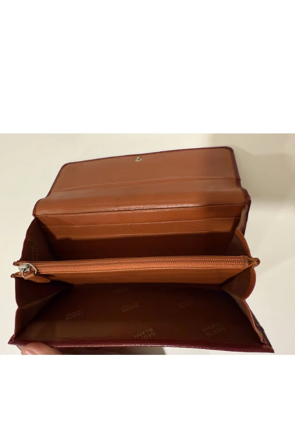 Montblanc Red Soft Grain Leather 10CC Long Wallet - Image 5