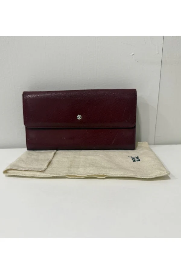 Montblanc Red Soft Grain Leather 10CC Long Wallet - Image 7