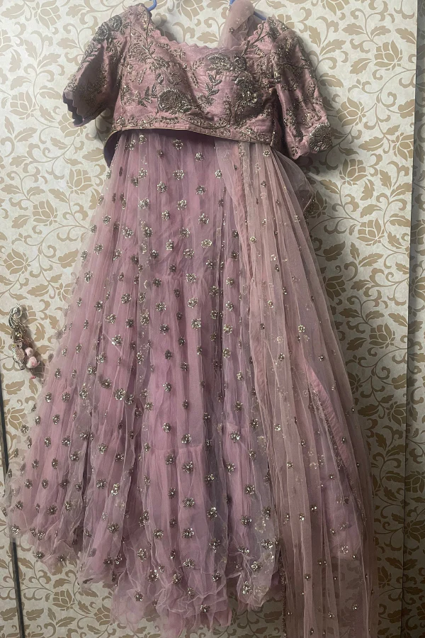 Mrunalini Rao Embellished Lilac Lehenga Set - Image 2