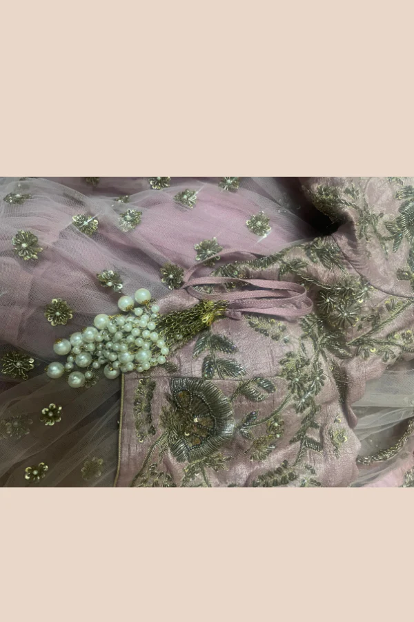 Mrunalini Rao Embellished Lilac Lehenga Set - Image 5