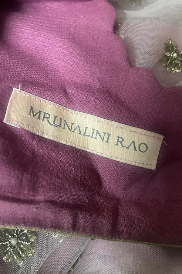 Mrunalini Rao Embellished Lilac Lehenga Set - Image 6