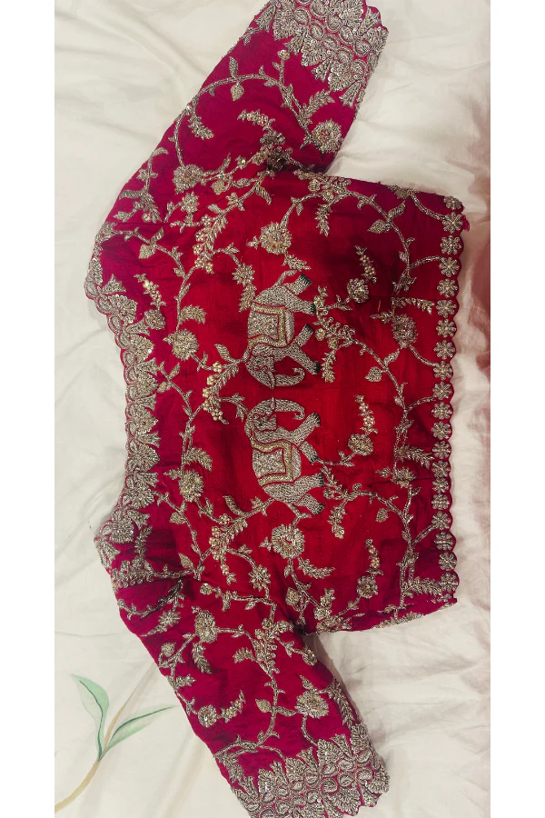 MRUNALINI RAO Red Embroidered Lehenga Set - Image 4