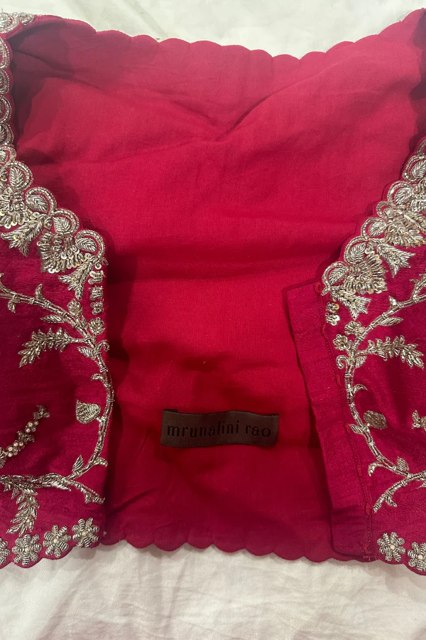 MRUNALINI RAO Red Embroidered Lehenga Set - Image 5