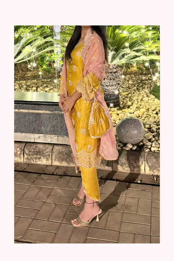 Mul Mul Embroidered Suit Set - Image 3
