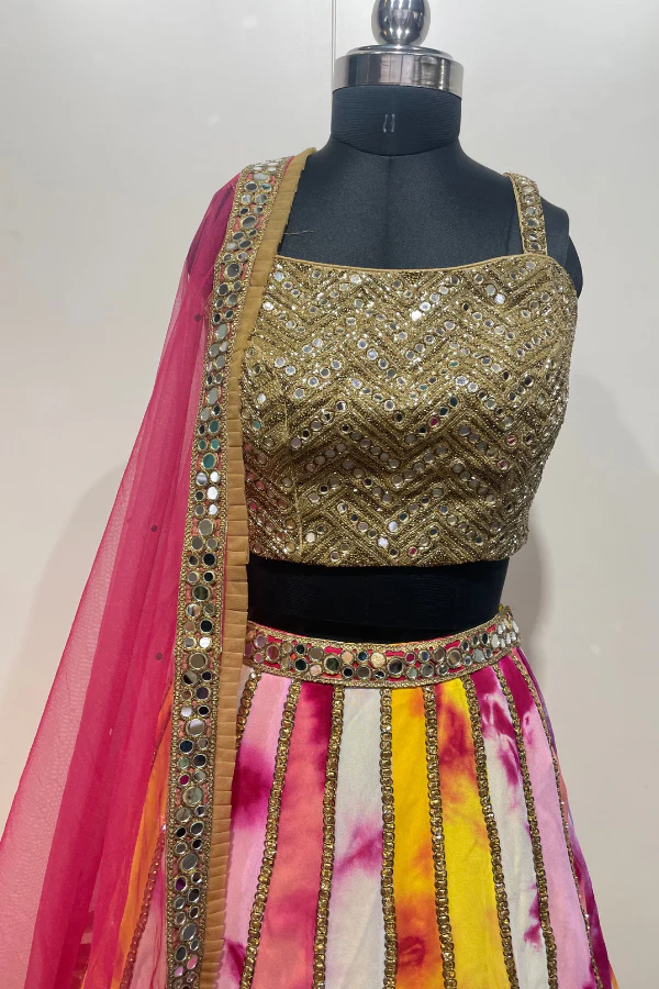 Multi Colour lehenga set - Image 4