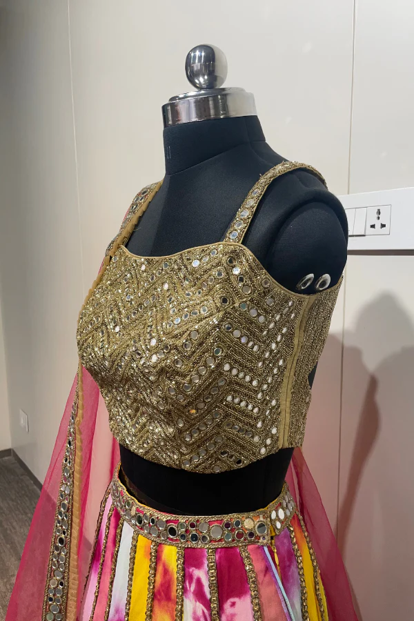 Multi Colour lehenga set - Image 7