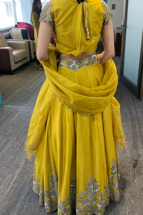 Mustard yellow lehenga set - Image 7