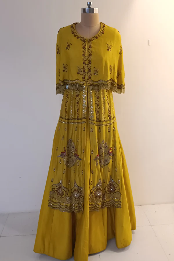 Mustard Yellow lehenga set - Image 2