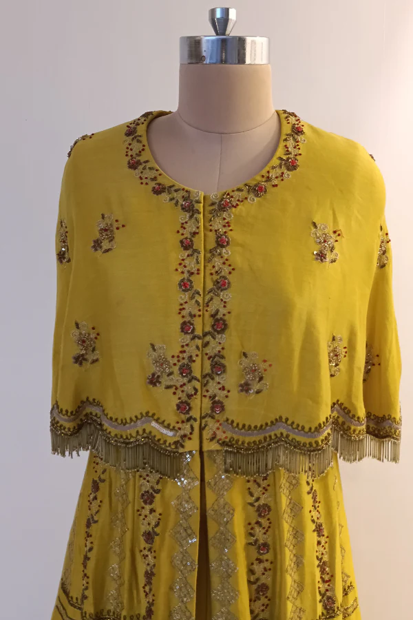 Mustard Yellow lehenga set - Image 3