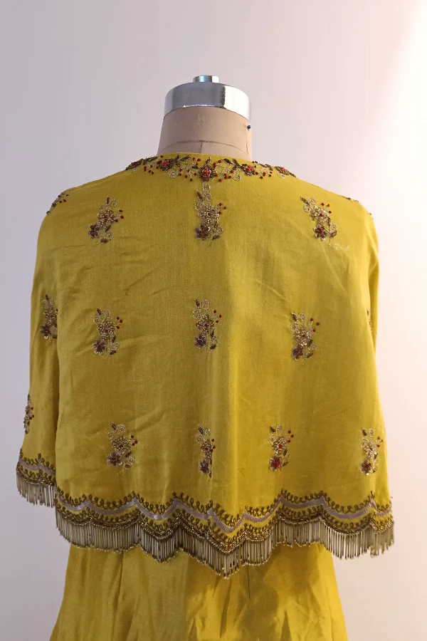 Mustard Yellow lehenga set - Image 4