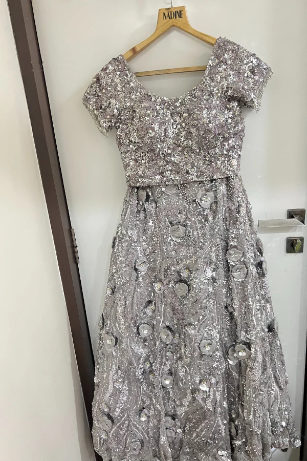 Nadine dhody silver embellished lehenga - Image 2