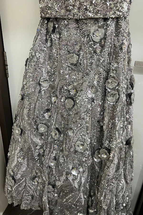 Nadine dhody silver embellished lehenga - Image 4
