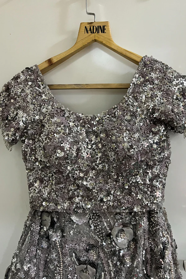 Nadine dhody silver embellished lehenga - Image 5