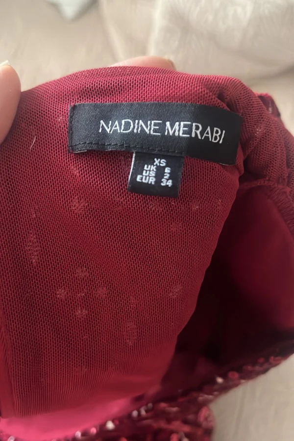 Nadini merabi red embellished dress - Image 4