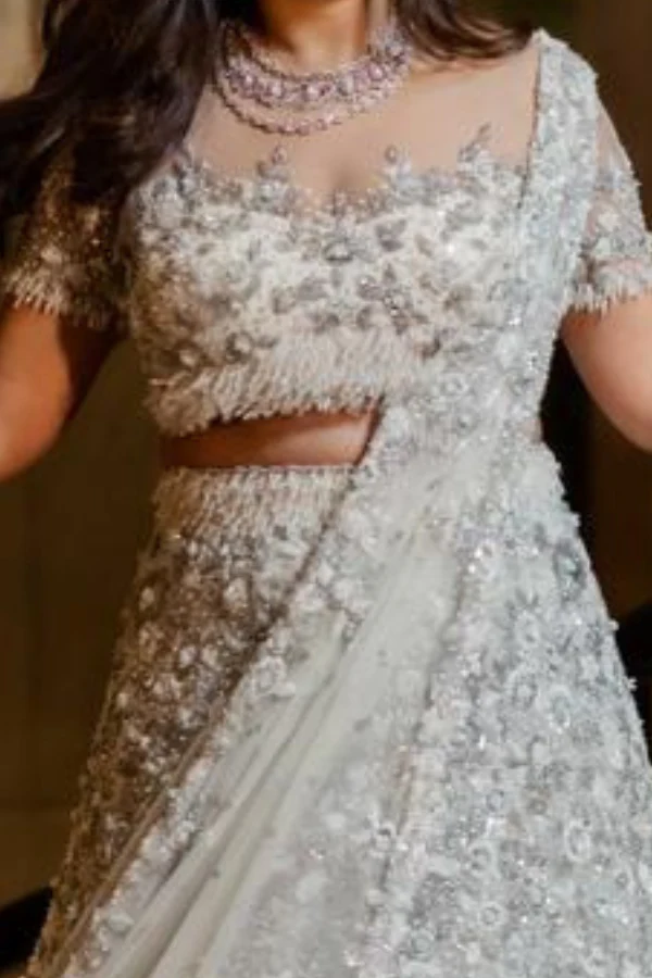 Natasha Dalal Ivory white lehenga - Image 3