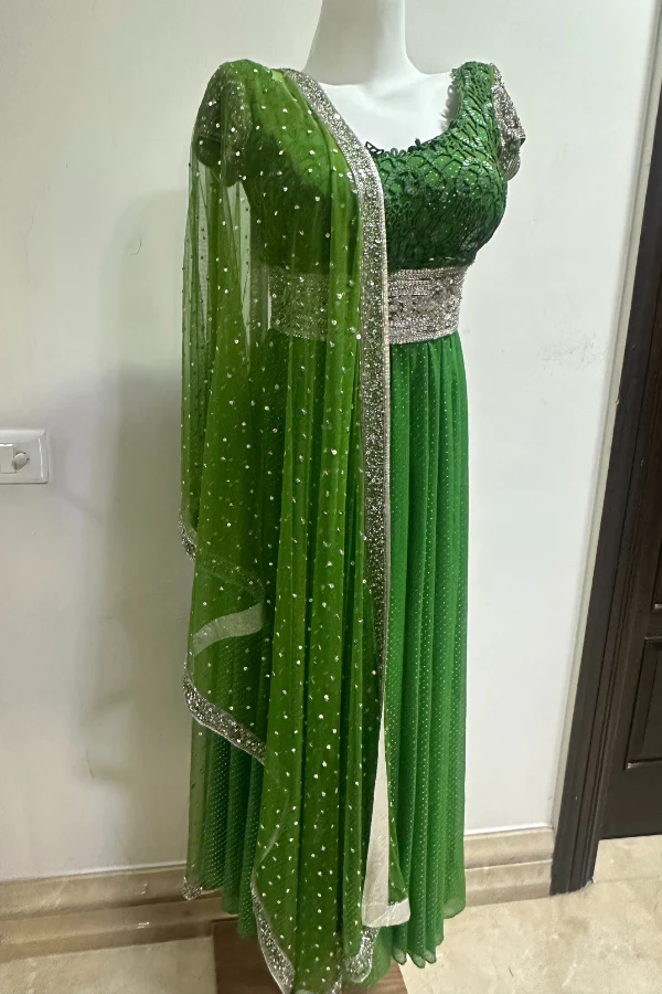 Neeta Lulla Green Anarkali Set