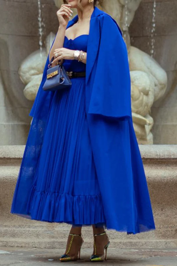 Nidhi and Mahak Blue Dress - Image 2