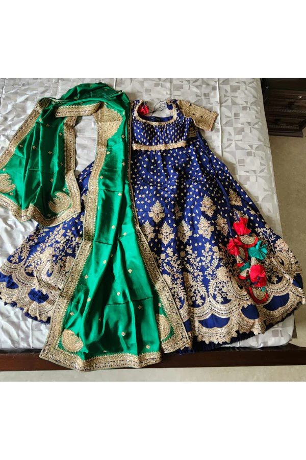 Nidhi Tholia blue embroidered lehenga - Image 2