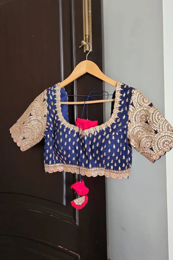 Nidhi Tholia blue embroidered lehenga - Image 4