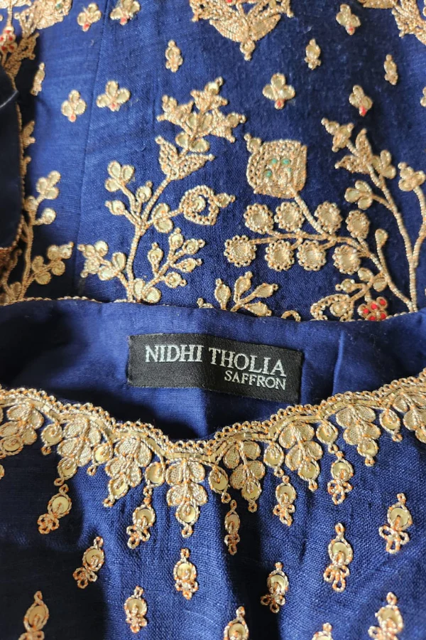 Nidhi Tholia blue embroidered lehenga - Image 7