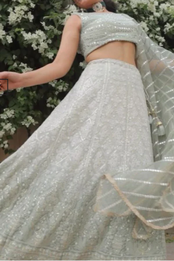 ombre mint green lehenga set - Image 5