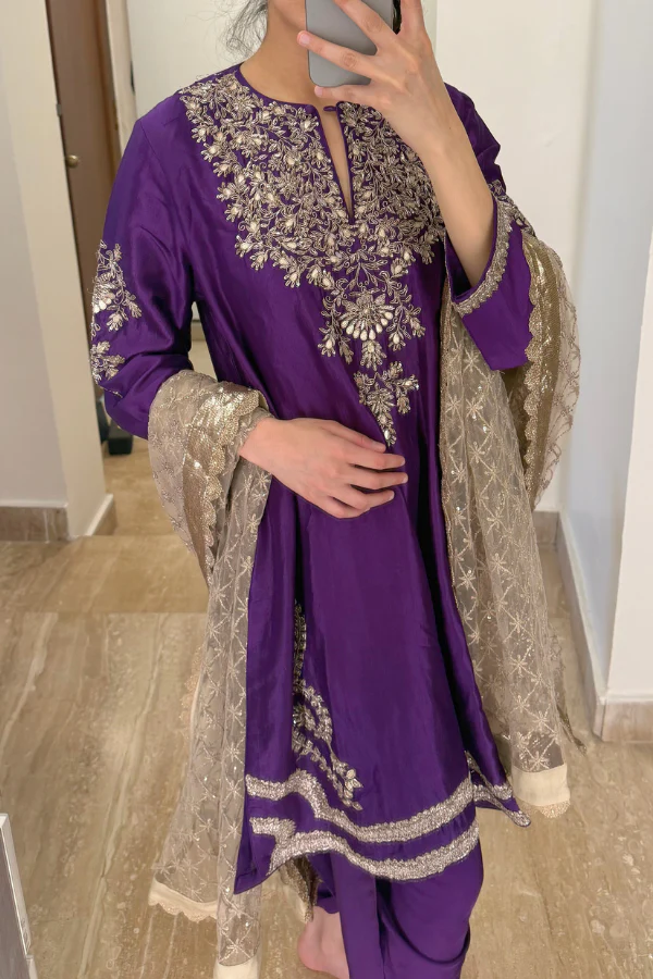 Ornate Violet Suit Set