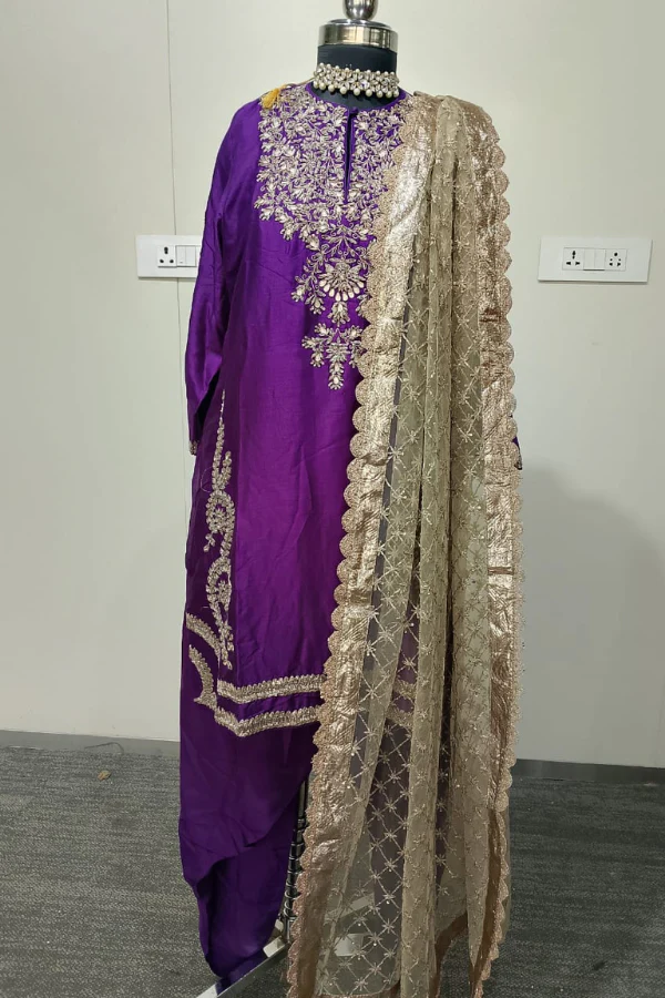 Ornate Violet Suit Set - Image 4