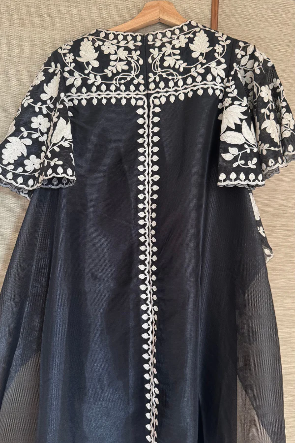 Pankaj and Nidhi Black embroidered Gown - Image 4