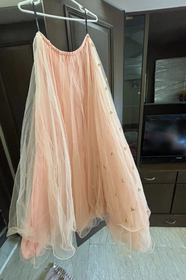 Papa don’t preach Raw silk long top with net skirt - Image 4