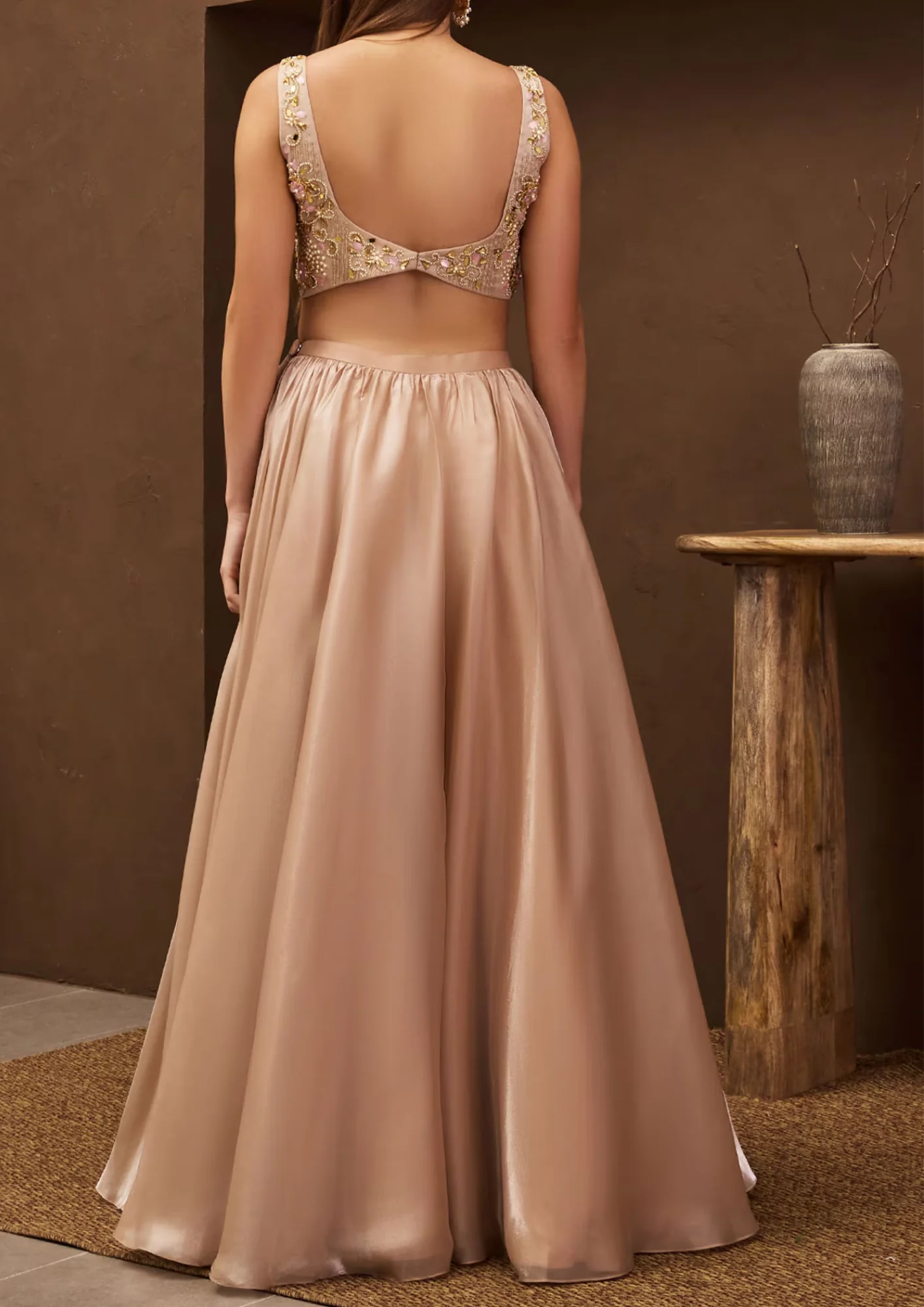 Papa Don't Preach Beige Lehenga Set - Image 2