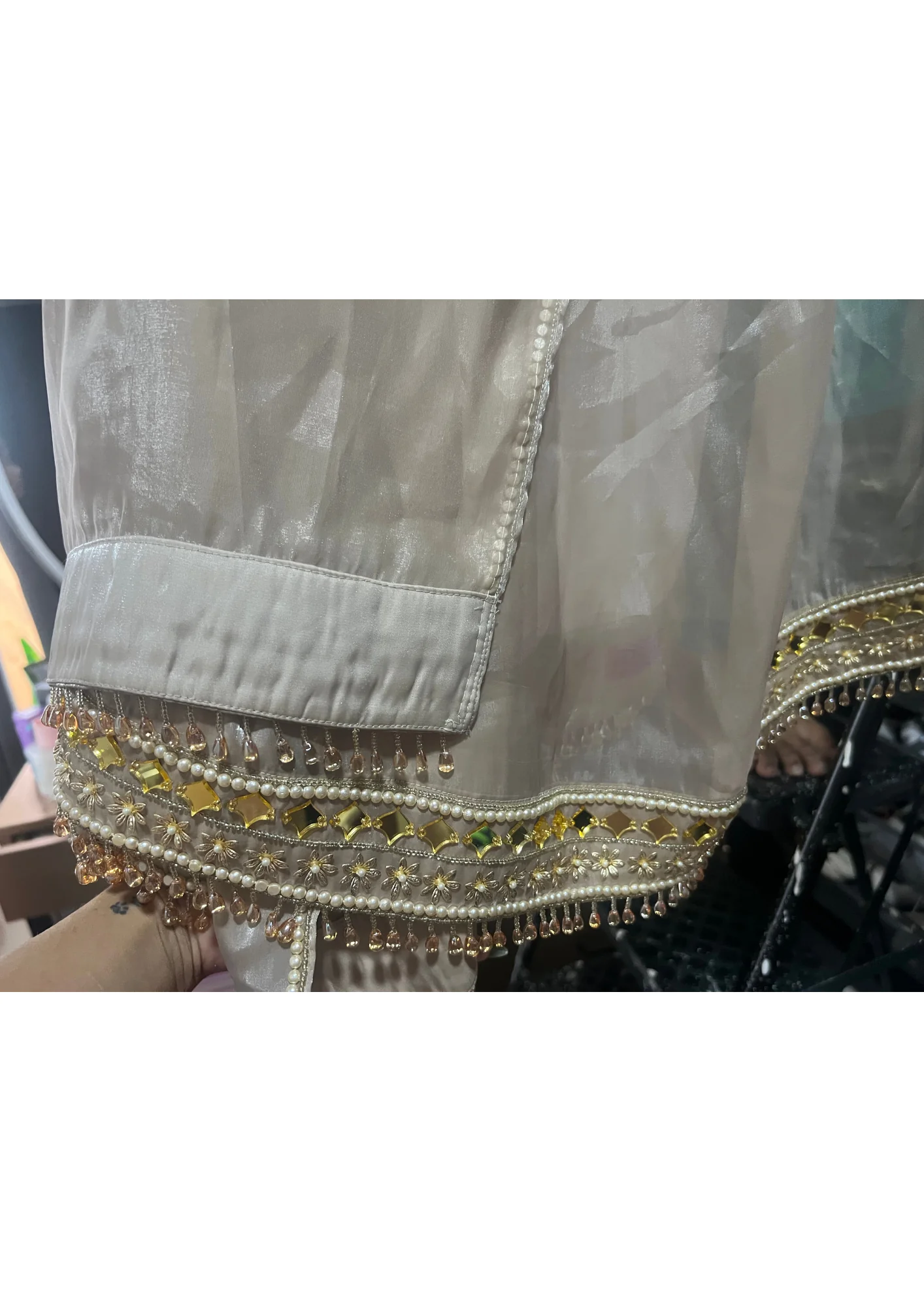 Papa Don't Preach Beige Lehenga Set - Image 7
