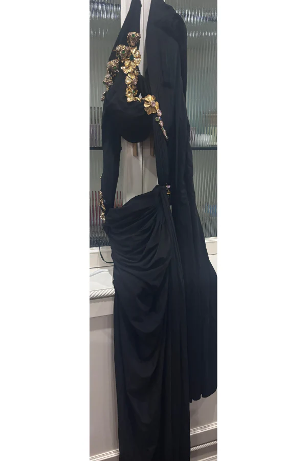 Papa don't preach black pre-draped saree - Image 5