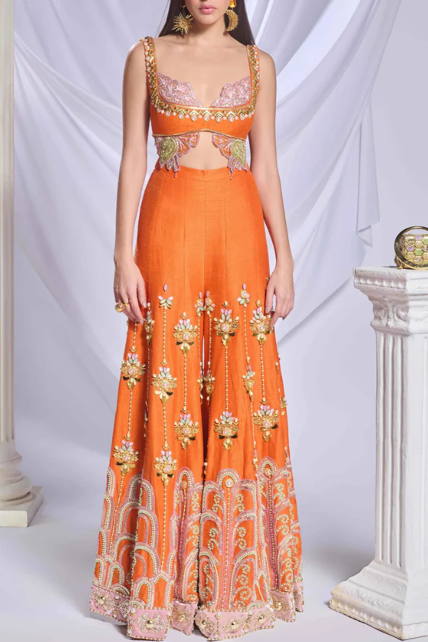 Papa Don't Preach Orange Pixie Palace Pant set - Image 4