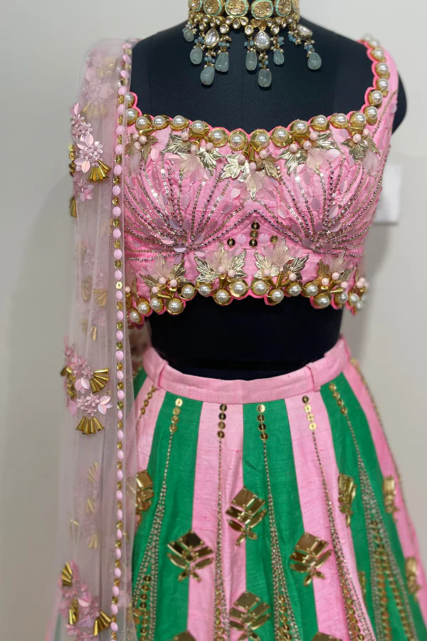 Papa don't preach panel embellished lehenga set - Image 5