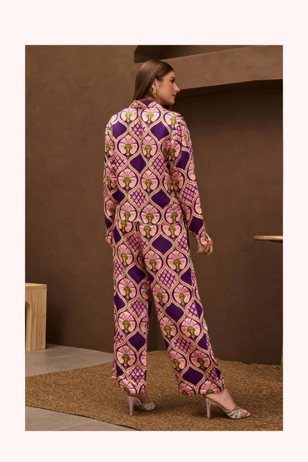 Papa Don't Preach Shirt And Wide Legged Pant Set - Image 2