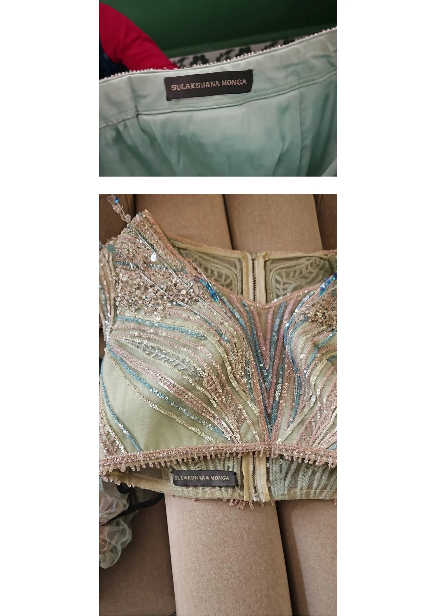 Sulakshana Monga Pastel Butterfly Embellished Lehenga Set - Image 7