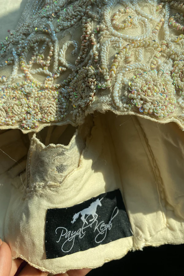 Payal Keyal ivory embellished saree set - Image 3