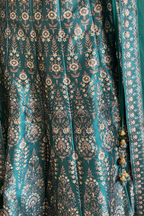 Peacock green Lehenga set - Image 4
