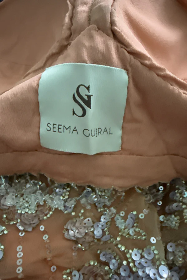 Peach Embroidered Lehenga Set - Image 4