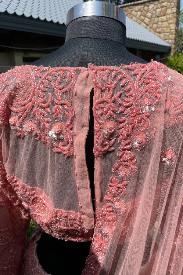 Pearl embellished lehenga set - Image 3