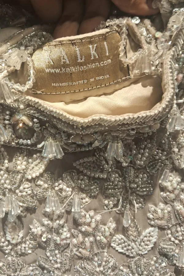Pearl White lehenga set - Image 6