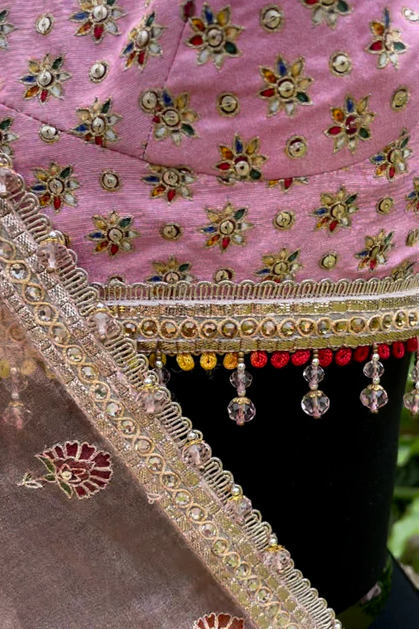 Tarun Tahiliani pink and colourful lehenga set - Image 8