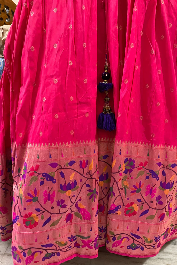 Pink Paithani Lehenga - Image 5