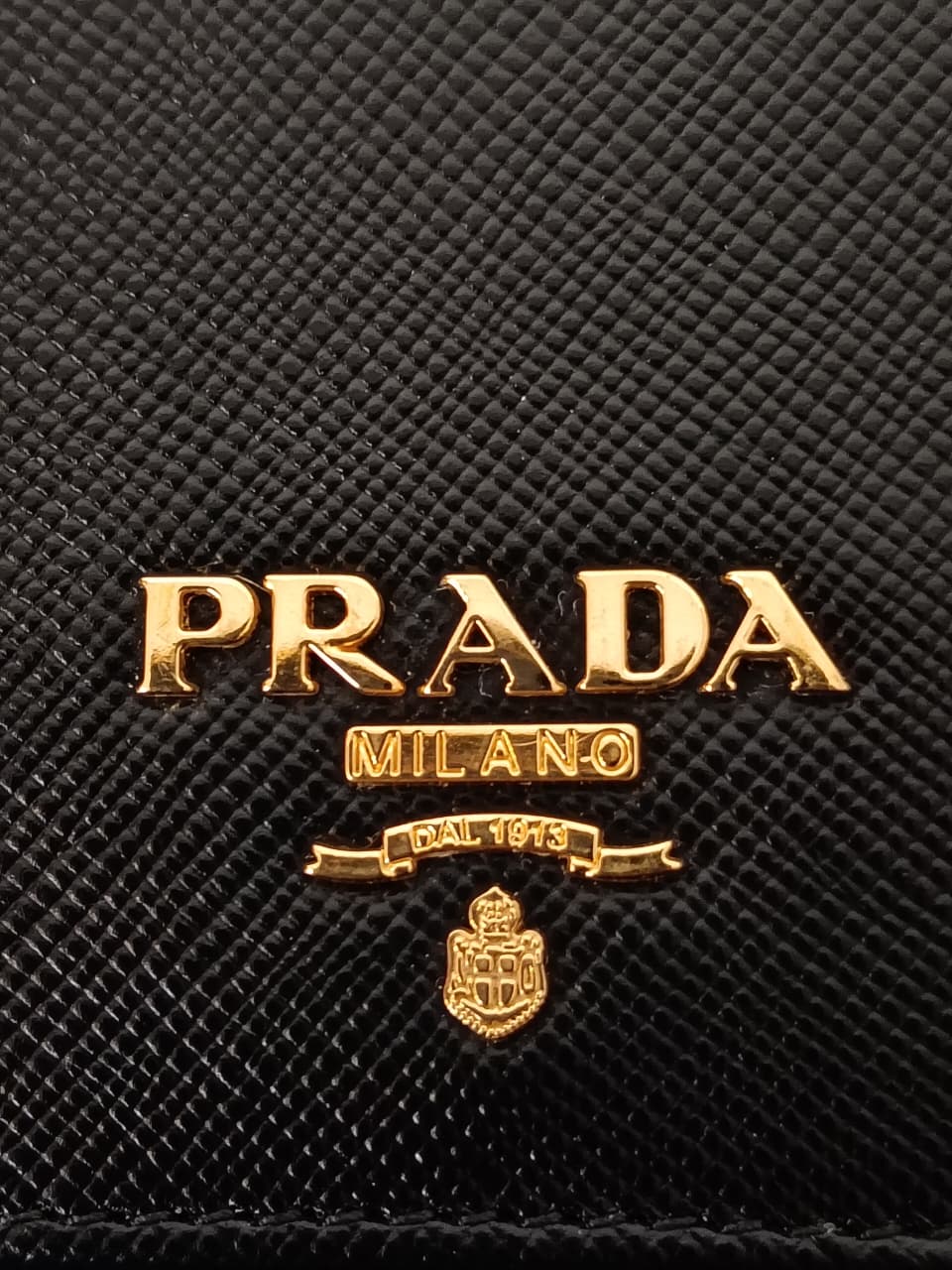 Prada Black Saffiano Metal Leather Wristlet Wallet - Image 6