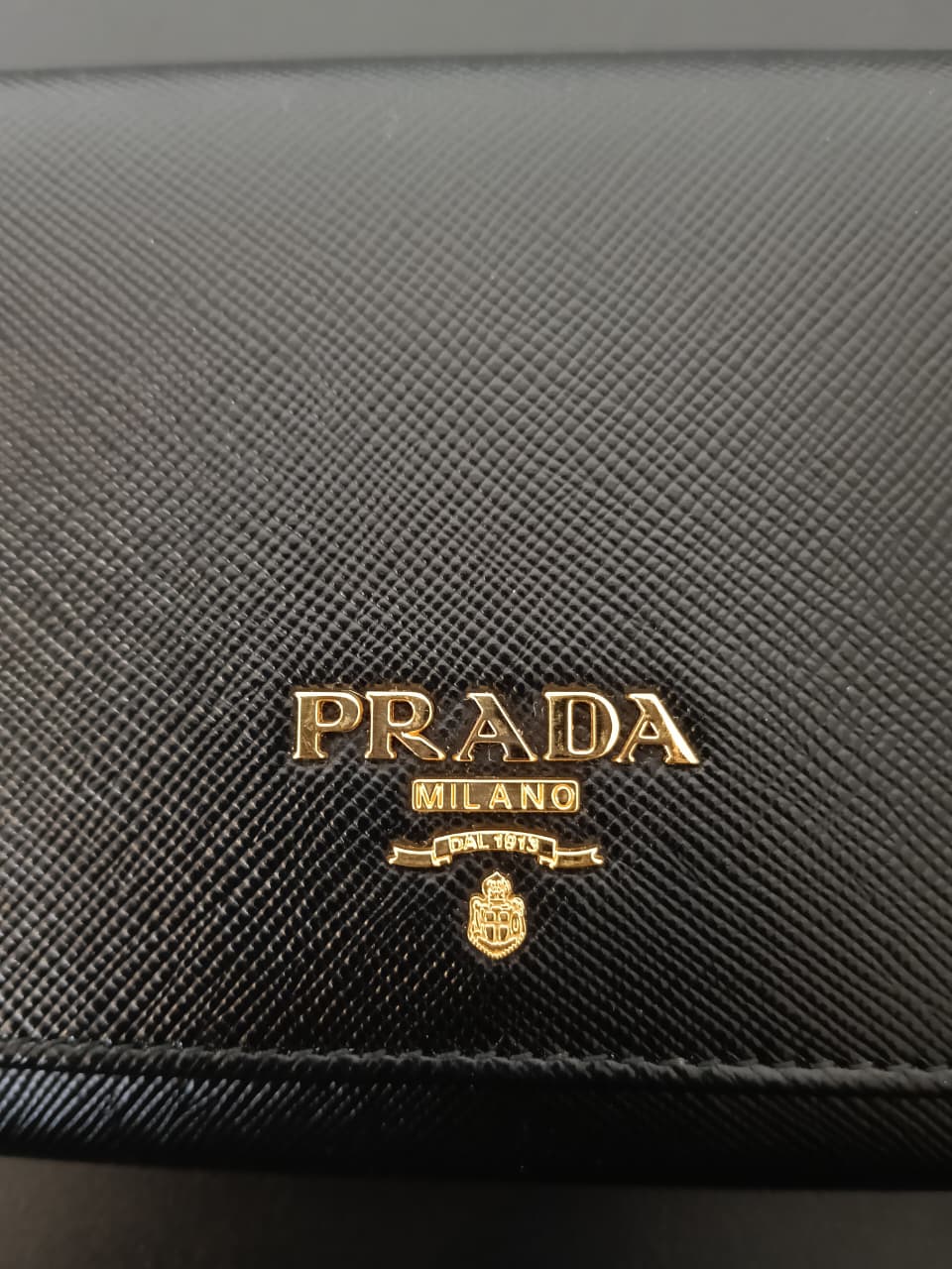 Prada Black Saffiano Metal Leather Wristlet Wallet - Image 7