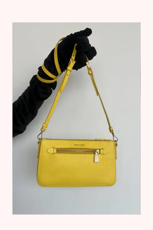 Prada Saffiano Lux Leather Front Pocket Crossbody Bag - Image 3