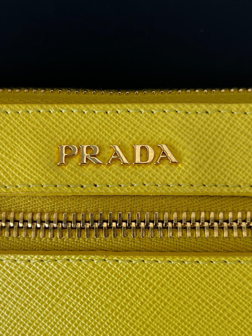 Prada Saffiano Lux Leather Front Pocket Crossbody Bag - Image 6