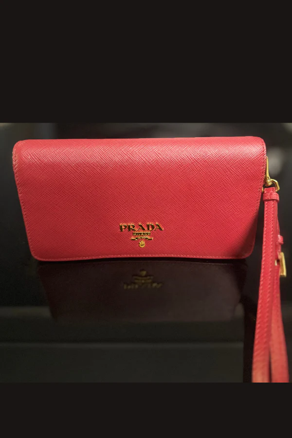 Prada Saffiano Wallet On Chain - Image 3