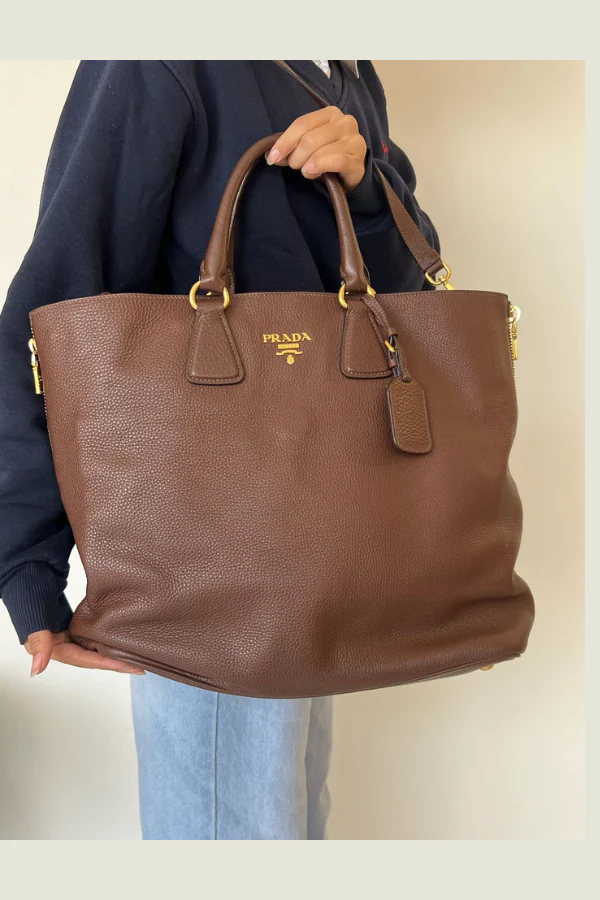 Prada Vitello Daino Leather Satchel - Image 2
