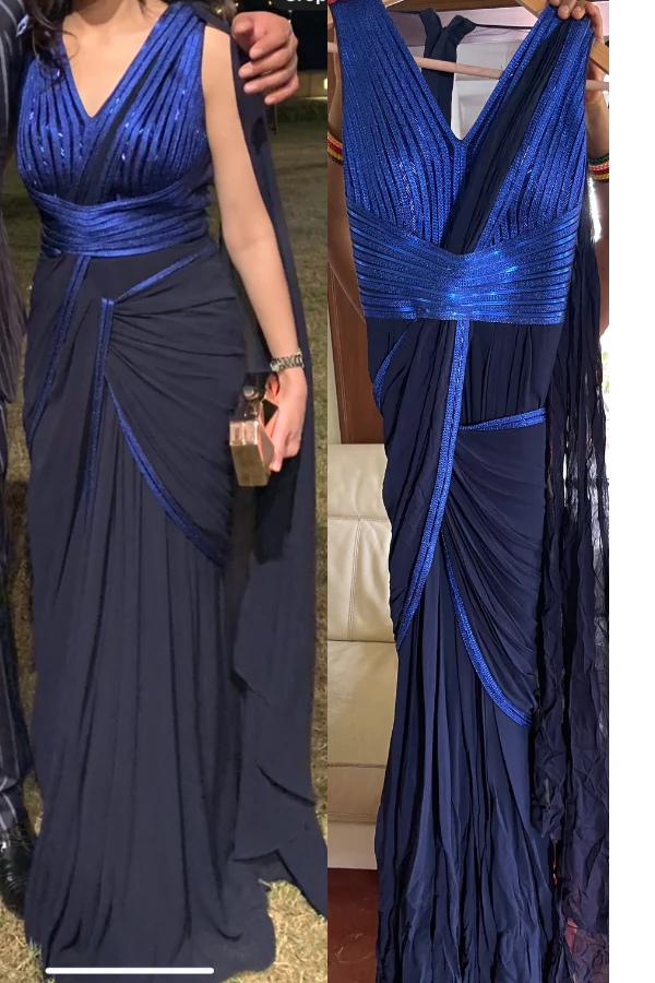 Pre stitched saree